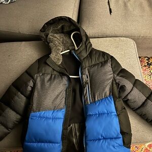 ZeroXposur Black and Blue Insulated Puffer Jacket
